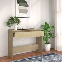 vidaXL Konsolbord sonoma ek 100x35x76,5 cm konstruerat trä