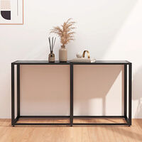 vidaXL Konsolbord svart 140x35x75,5 cm härdat glas