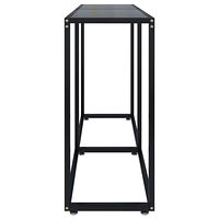 vidaXL Konsolbord svart 140x35x75,5 cm härdat glas