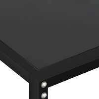 vidaXL Konsolbord svart 140x35x75,5 cm härdat glas