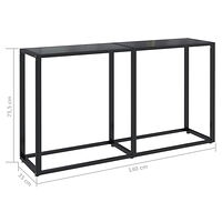 vidaXL Konsolbord svart 140x35x75,5 cm härdat glas