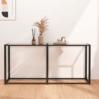vidaXL Konsolbord transparent 160x35x75,5 cm härdat glas