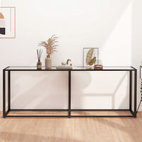 vidaXL Konsolbord transparent 200x35x75,5 cm härdat glas