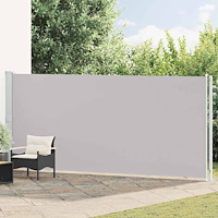 vidaXL Infällbar sidomarkis 180x614 cm grå