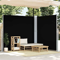 vidaXL Infällbar sidomarkis 200x600 cm svart