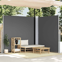 vidaXL Infällbar sidomarkis 200x600 cm antracit