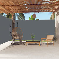 vidaXL Infällbar sidomarkis 200x600 cm antracit