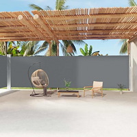 vidaXL Infällbar sidomarkis antracit 220x1200 cm