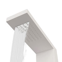 vidaXL Duschpanelsystem aluminium vit