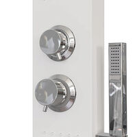 vidaXL Duschpanelsystem aluminium vit
