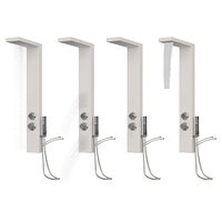 vidaXL Duschpanelsystem aluminium vit