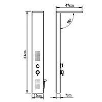 vidaXL Duschpanelsystem aluminium vit