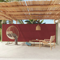 vidaXL Infällbar sidomarkis 180x600 cm röd