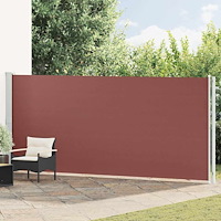 vidaXL Infällbar sidomarkis 180x600 cm brun