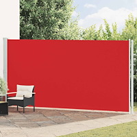 vidaXL Infällbar sidomarkis 200x600 cm röd