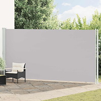 vidaXL Infällbar sidomarkis 200x600 cm grå