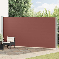 vidaXL Infällbar sidomarkis 200x614 cm brun