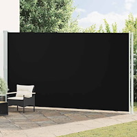 vidaXL Infällbar sidomarkis 220x614 cm svart