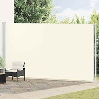 vidaXL Infällbar sidomarkis 220x600 cm gräddvit