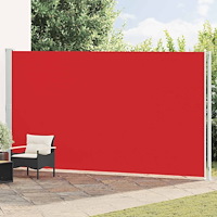 vidaXL Infällbar sidomarkis 220x600 cm röd