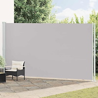vidaXL Infällbar sidomarkis 220x614 cm grå