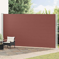 vidaXL Infällbar sidomarkis 220x600 cm brun