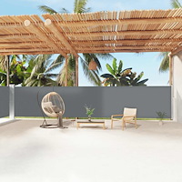vidaXL Infällbar sidomarkis antracit 160x1200 cm