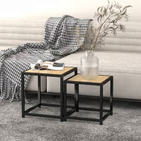 vidaXL Tebord 2 st MDF sonoma-ek