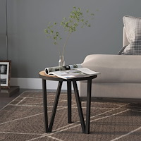 vidaXL Tebord svart och gul Ø35 cm MDF