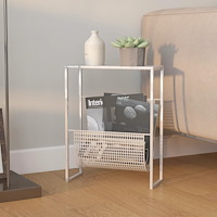 vidaXL Tidningsställ silver 35x15x45 cm stål