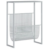 vidaXL Tidningsställ silver 35x15x45 cm stål