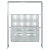 vidaXL Tidningsställ silver 35x15x45 cm stål