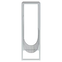 vidaXL Tidningsställ silver 35x15x45 cm stål