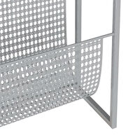 vidaXL Tidningsställ silver 35x15x45 cm stål