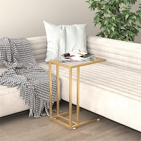 vidaXL Sidobord till datorbord genomskinligt 50x35x65 cm härdat glas