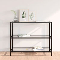 vidaXL Hylla transparent 100x36x90 cm härdat glas