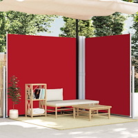 vidaXL Infällbar sidomarkis 200x600 cm röd