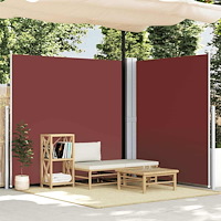 vidaXL Infällbar sidomarkis 220x600 cm brun