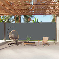 vidaXL Infällbar sidomarkis antracit 220x1000 cm