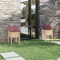 vidaXL Odlingslådor 2 st 50x50x70 cm massiv furu