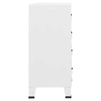vidaXL Byrå industriell vit 78x40x93 cm metall