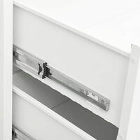 vidaXL Byrå industriell vit 78x40x93 cm metall