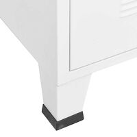 vidaXL Byrå industriell vit 78x40x93 cm metall