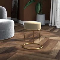 vidaXL Rund förvaringspall mörkgrå sammet