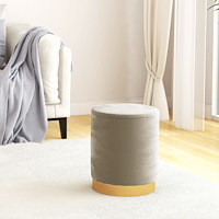 vidaXL Rund förvaringspall mörkgrå sammet 31 x 37 cm