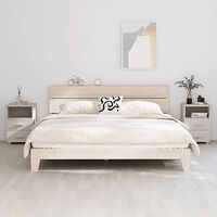 vidaXL Sängbord HAMAR 2 st vit 40x35x62 cm massivt trä