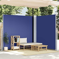 vidaXL Infällbar sidomarkis 200x600 cm blå