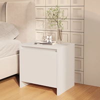 vidaXL Sängbord vit 45x34x44,5 cm konstruerat trä