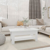 vidaXL Soffbord vit 102x55x42 cm konstruerat trä