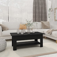 vidaXL Soffbord svart 102x55x42 cm konstruerat trä